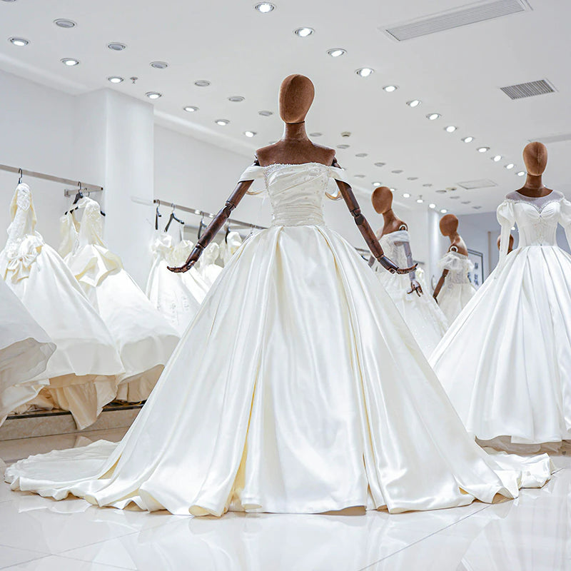 Women Long Sleeve One Shoulder White Bridal Wedding Dress Dresses For  Wedding Bridesmaid Party Dresses