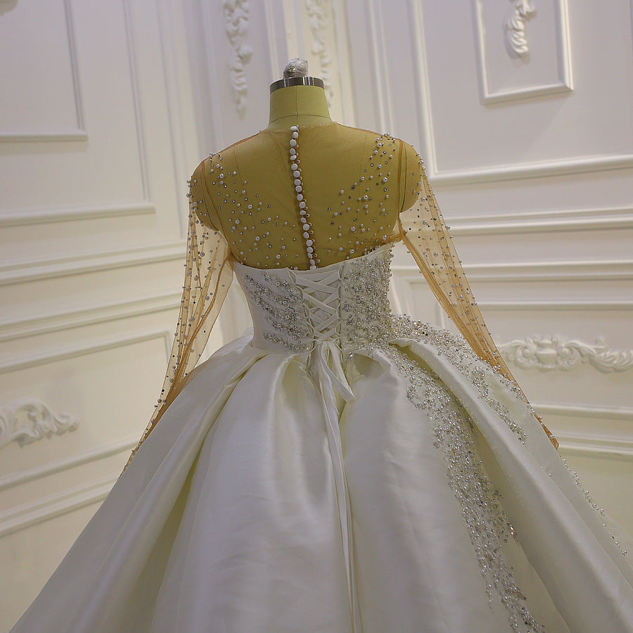 Cinderella Divine Plus Size Rose Gold Satin Blouson Sleeve Evening Gow –  Unique Vintage