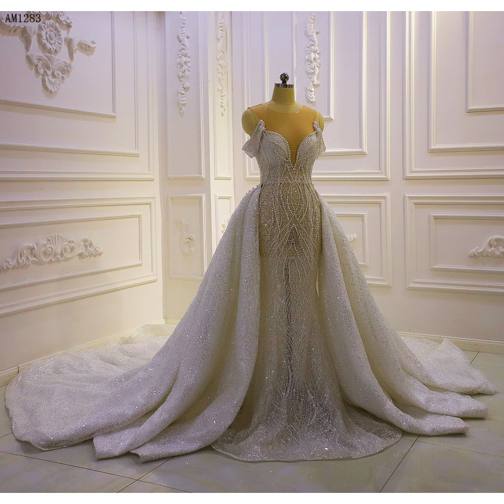 Wedding Dress 2022 Detachable Wedding | Detachable Skirt Wedding Dress  Satin - Sexy - Aliexpress