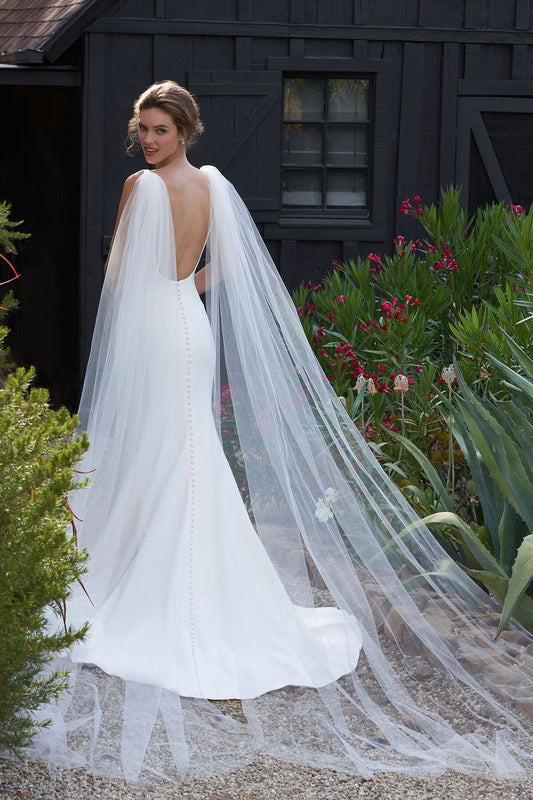 Bridal Wings Veil 2pc Sexy Halter Cape Veil Wedding Cloak for Wedding Dress Bolero Plus Size Covered Party Woman