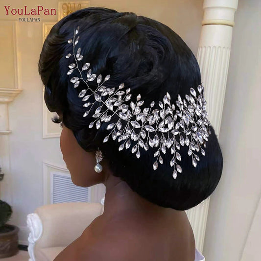 Handmade Crystal Rhinestones Silver Golden Wedding Headband Headpiece Jewelled Headband Wedding Hair Jewelry HP237