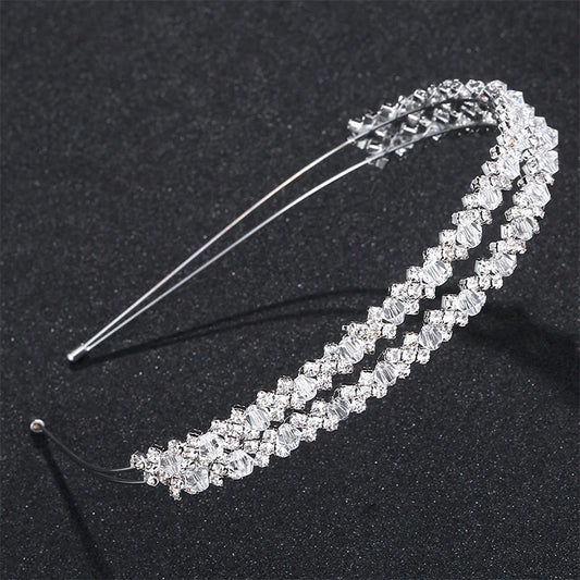 Crystal Rhinestones Hairbands Tiaras Beads Crowns Wedding Party Prom Hair Accessories Women Girls Fashion Head Jewelry