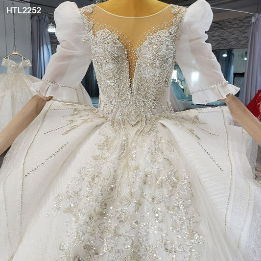 luxury wedding dress  lace with glitters blackless boho o-neck свадебное платье в стиле бохо