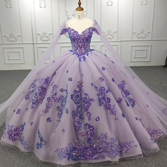 Sweetheart neckline  Appliques Flower Quinceanera Dresses Ball Gown