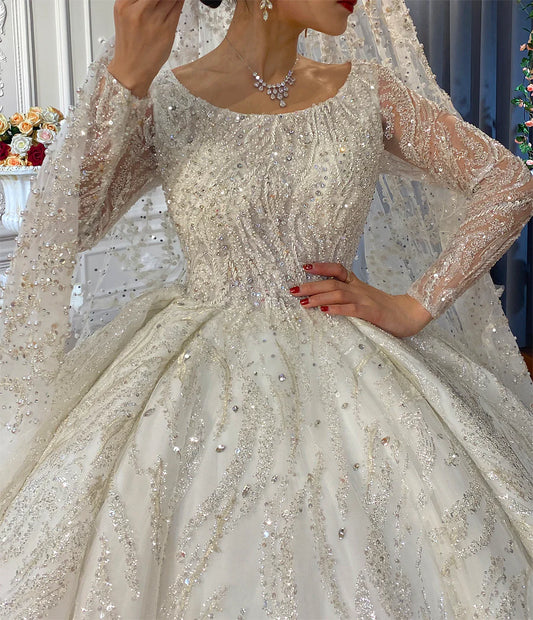 NS4115 Designer Luxury Affordable Custom Made Ball Gown Wedding Dress