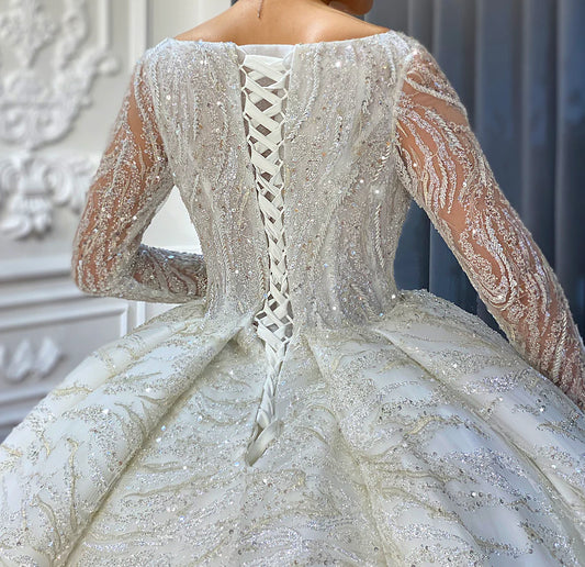 NS4115 Designer Luxury Affordable Custom Made Ball Gown Wedding Dress