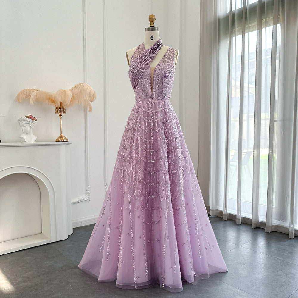 Elegant Mint Long Sleeves A-line Two Slit Long Dress Prom Gown | LizProm