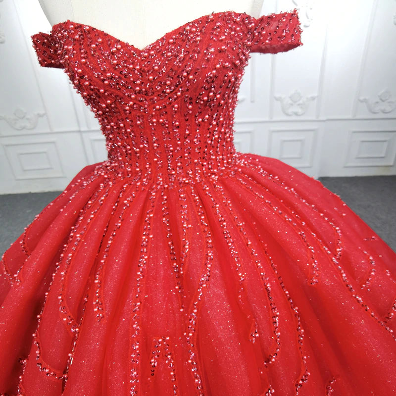 wine red ball gown dress