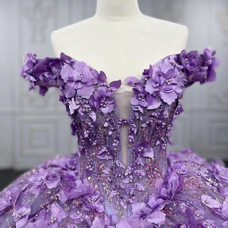 Purple Sweetheart Luxury Quinceanera Dresses