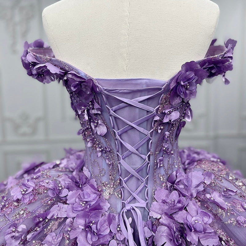 Purple Sweetheart Luxury Quinceanera Dresses
