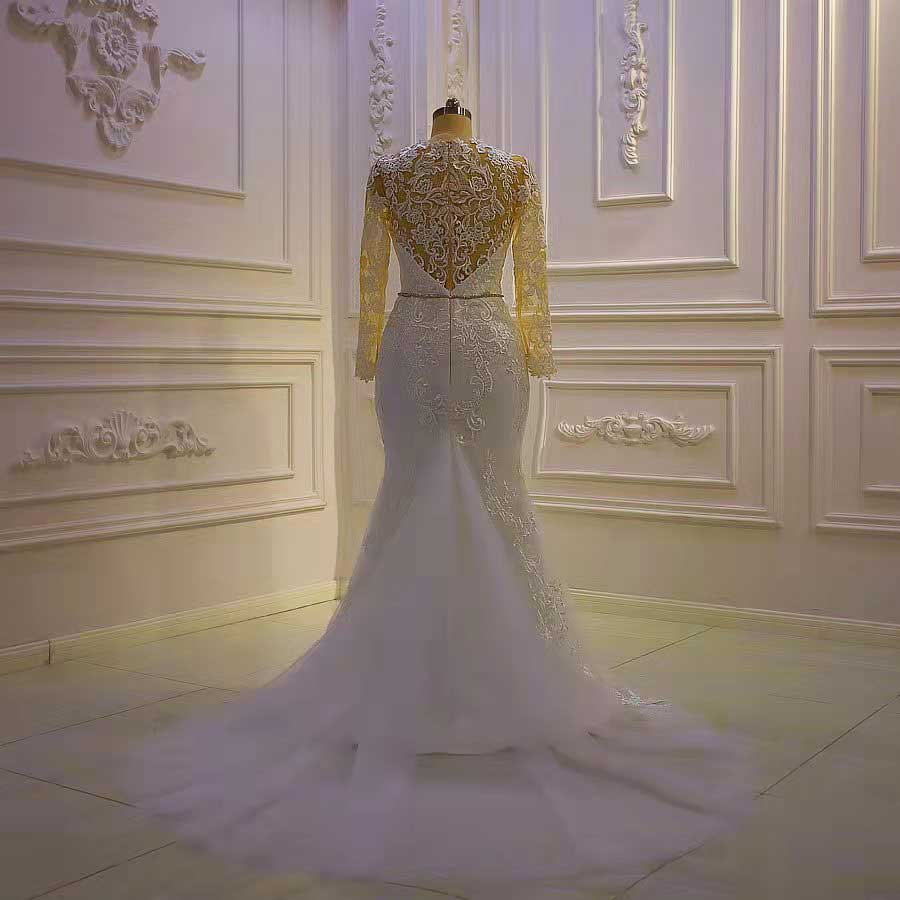 Emily Lace long Sleeve Mermaid Wedding Gowns