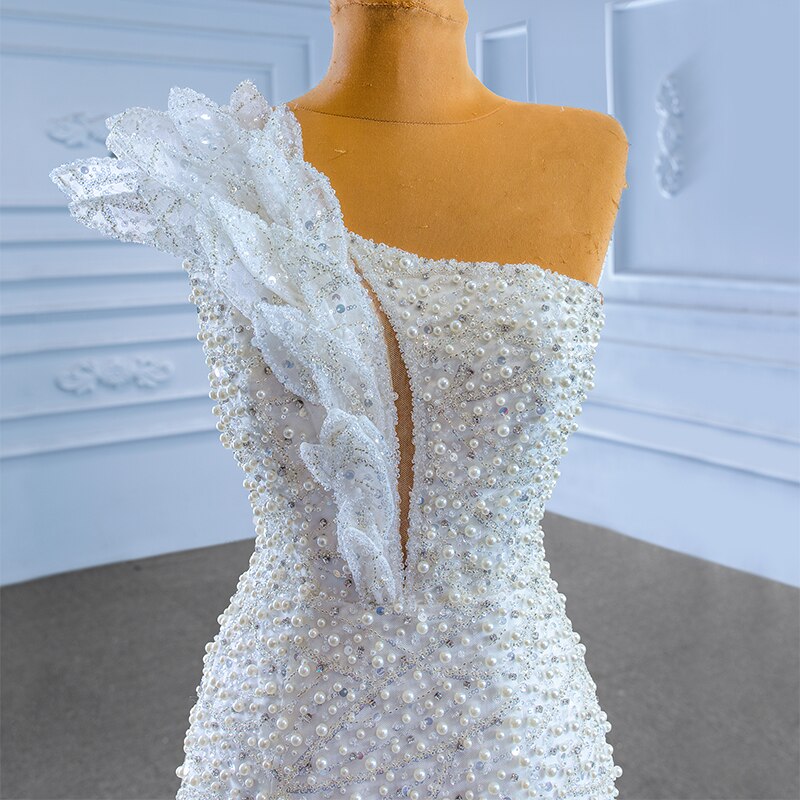 Sparkly Organza Strapless Wedding Gown